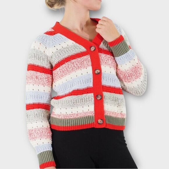 Per Una Striped Cotton Cardigan - Picture 11 of 11